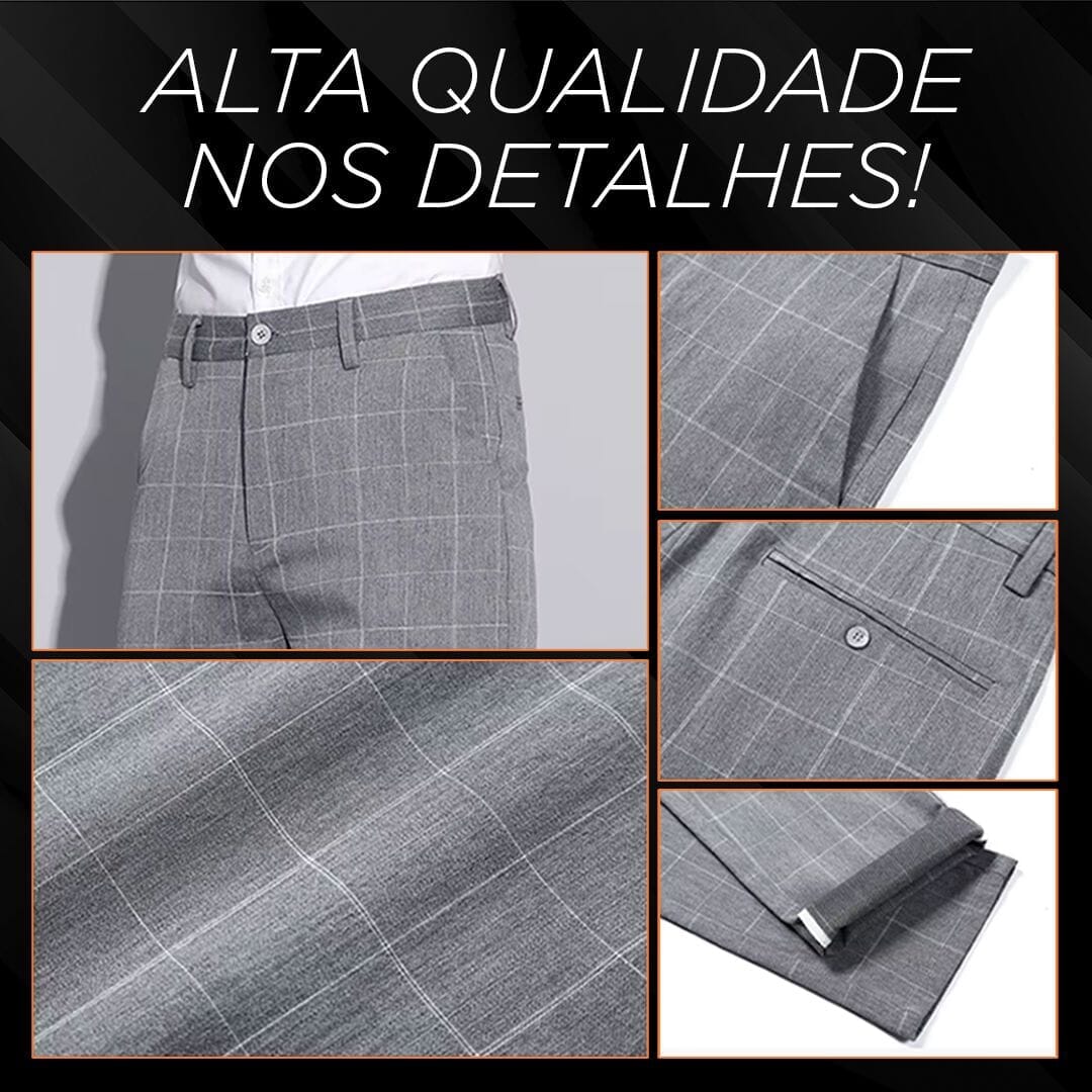 Calça Alfaiataria Masculino Paris Xadrez (Compre 1 Leve 2) TESTE 003 Loja Facilitez