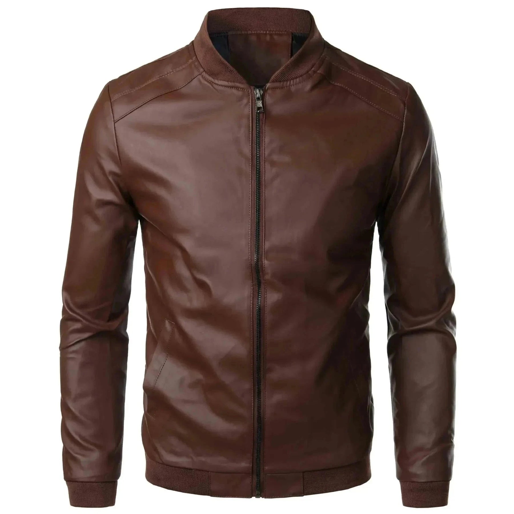 Jaqueta Masculina Couro Básica G1 - JAQUETA02 Sr Alpha Marrom PP - 60kg