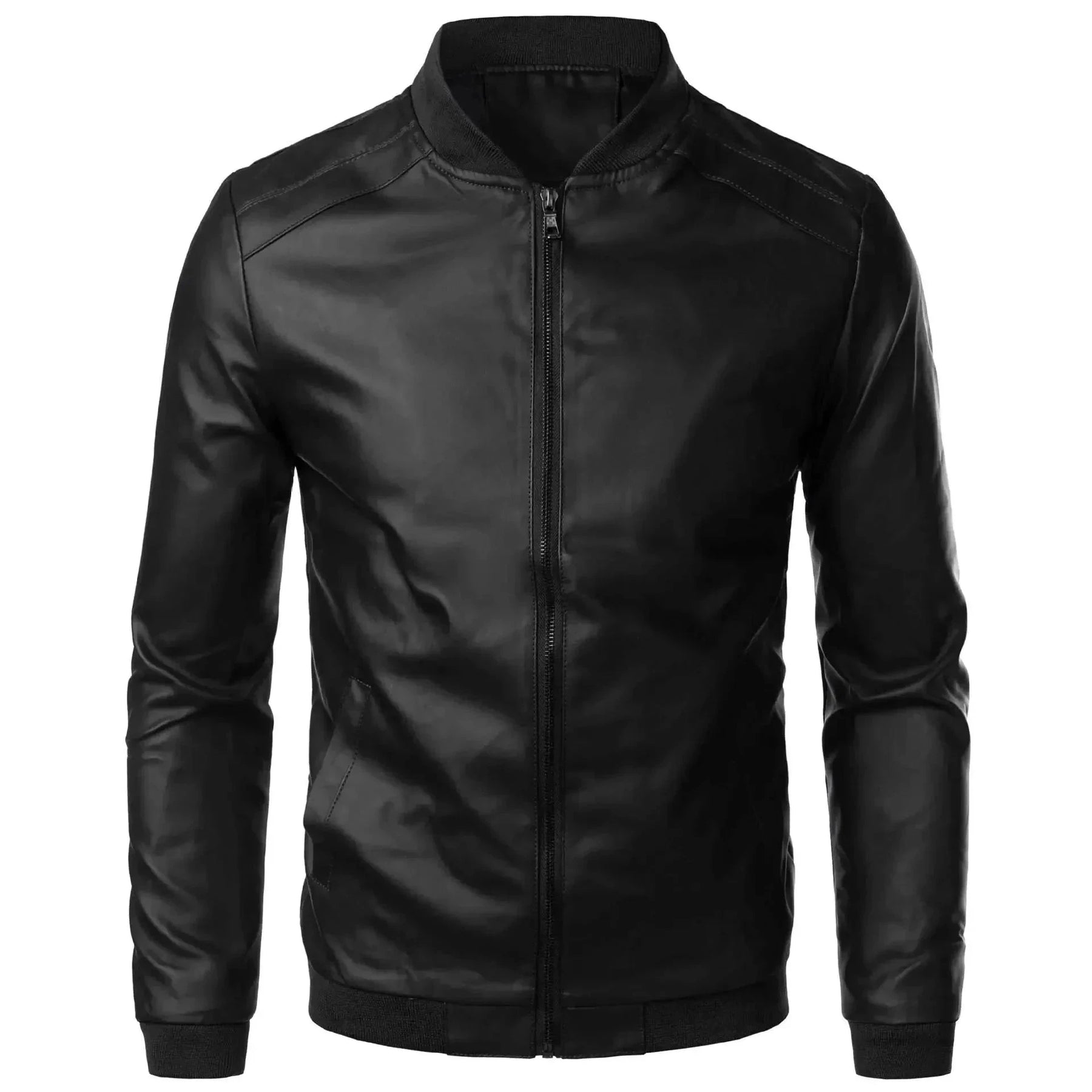 Jaqueta Masculina Couro Básica G1 - JAQUETA02 Sr Alpha Preto PP - 60kg