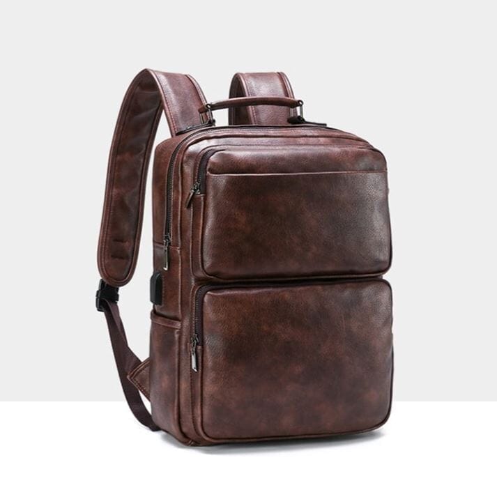 Mochila de Couro com Carregador Integrado G2 MOCHILA 01 Sr Alpha