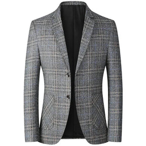 Blazer Masculino Casual Slim Fit TERNO003 Sr Alpha Cinza P 