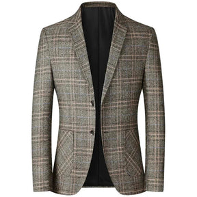 Blazer Masculino Casual Slim Fit TERNO003 Sr Alpha Marrom P 
