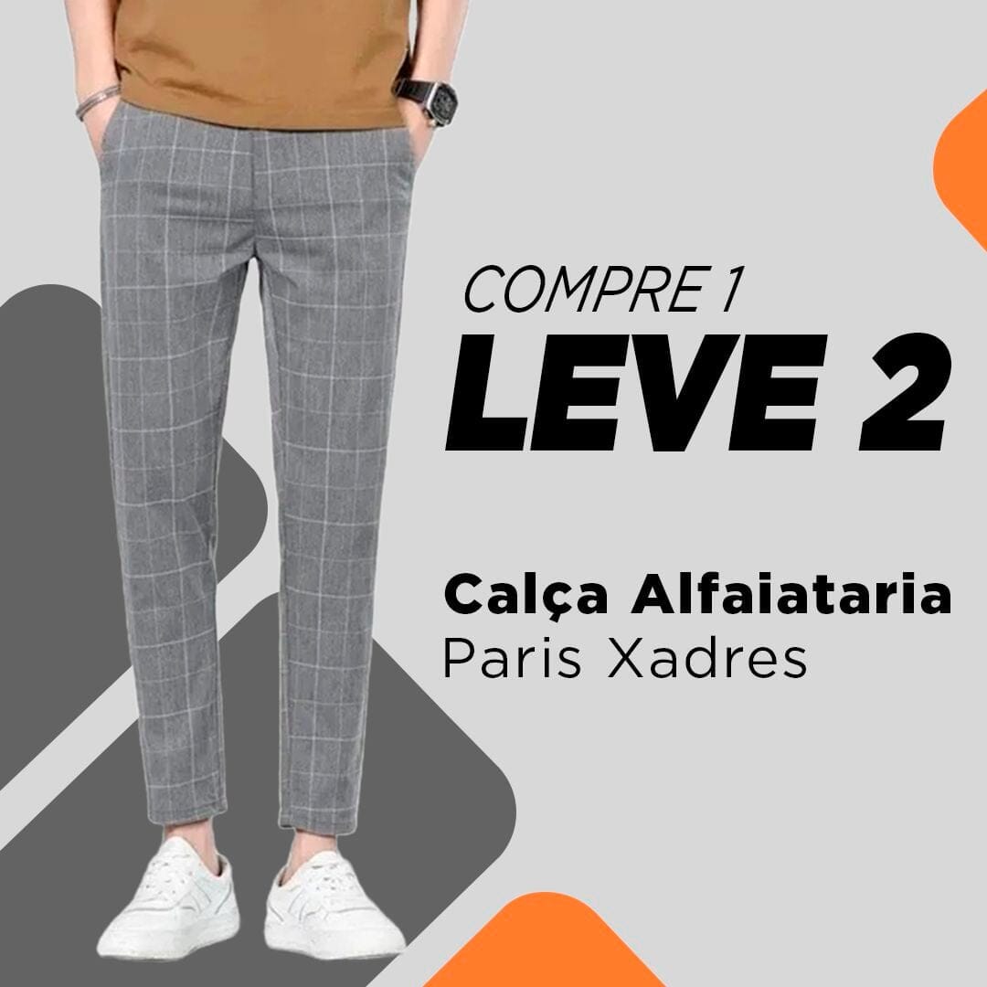 Calça Alfaiataria Masculino Paris Xadrez (Compre 1 Leve 2) TESTE 003 Loja Facilitez 