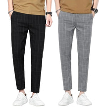 Calça Alfaiataria Masculino Paris Xadrez (Compre 1 Leve 2) TESTE 003 Loja Facilitez Preto E Cinza P 