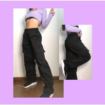 Calça Cargo Feminina jeans ou Sarja Cordão Varias Cores Loja Facilitez 