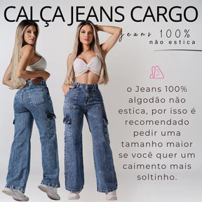 Calça Cargo Feminina Pantalona CALÇA CARGO 001 Loja Facilitez 