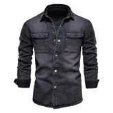 Camisa Masculina Casual Alpha G3 - CamisaCasual002 Sr Aflha Preto P 50-60kg 