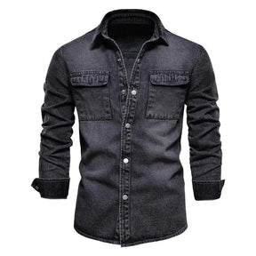 Camisa Masculina Casual Alpha G3 - CamisaCasual002 Sr Aflha Preto P 50-60kg 