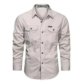 Camisa Masculina Manga Longa Militar Camisa Manga Longa Masculina Militar Sr Alpha Branco P 
