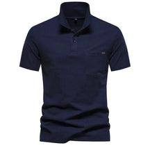 Camisa Masculina Polo 100% Algodão CAMISA08 G2 Sr Alpha Azul Marinho P - 60-70kg 