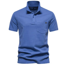 Camisa Masculina Polo 100% Algodão CAMISA08 G2 Sr Alpha Azul P - 60-70kg 