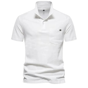 Camisa Masculina Polo 100% Algodão CAMISA08 G2 Sr Alpha Branco P - 60-70kg 