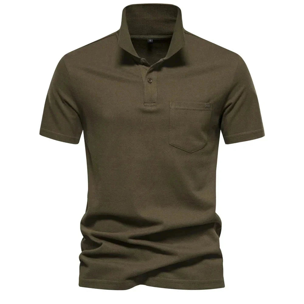Camisa Masculina Polo 100% Algodão CAMISA08 G2 Sr Alpha Verde P - 60-70kg 