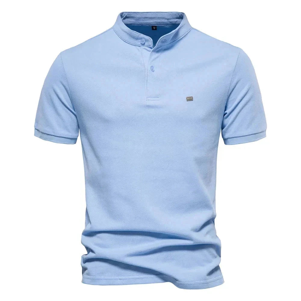 Camisa Masculina Polo Gola Padre G25 - CAMISA007 Sr Alpha Azul P - 60-70kg 