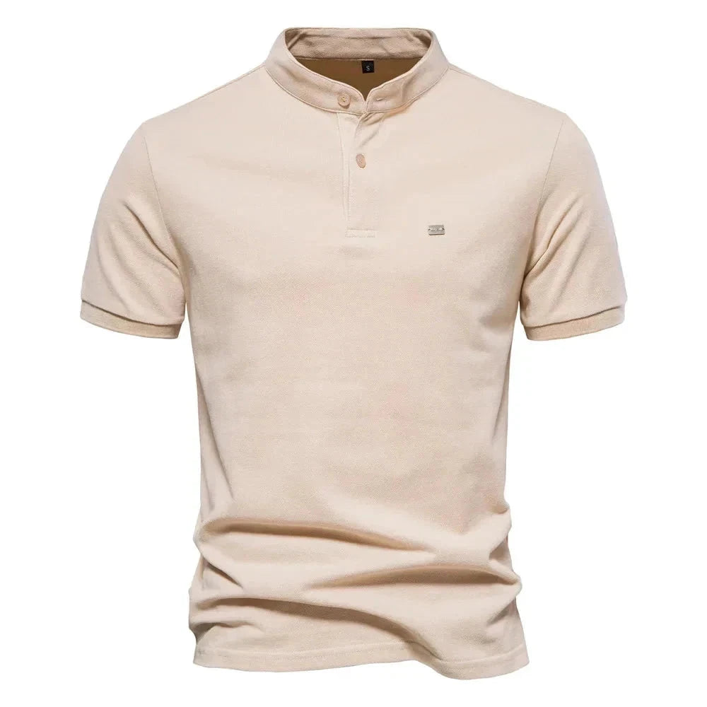 Camisa Masculina Polo Gola Padre G25 - CAMISA007 Sr Alpha Bege P - 60-70kg 