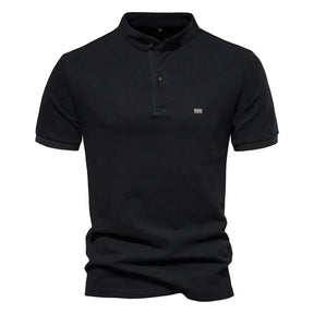 Camisa Masculina Polo Gola Padre G25 - CAMISA007 Sr Alpha Preto P - 60-70kg 