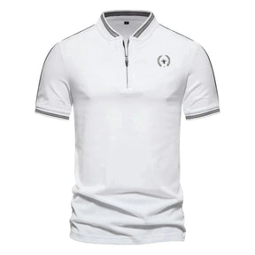 Camisa Polo Masculina com Zipper G10 BlusaPolo 03 Sr Aflha Branco P 