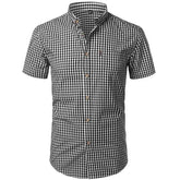 Camisa Social Masculina Manga Curta CAMISA001 G2 Sr Alpha Preto 38 