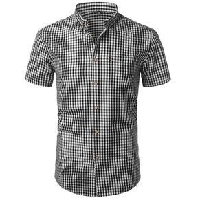 Camisa Social Masculina Manga Curta CAMISA001 G2 Sr Alpha Preto 38 