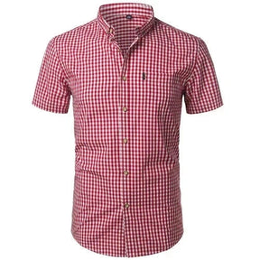 Camisa Social Masculina Manga Curta CAMISA001 G2 Sr Alpha Vermelho 38 