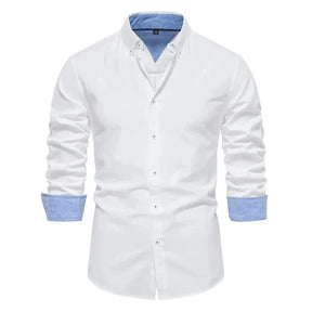 Camisas Masculina Manga Longa Oxford CAMISA005 G2 Sr Alpha Branco 40 