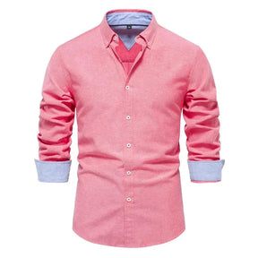Camisas Masculina Manga Longa Oxford CAMISA005 G2 Sr Alpha Vermelho 40 