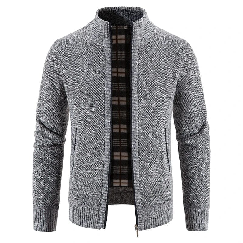 Cardigan Masculino Casual Tricot G3 - Cardigam 001 Sr Aflha Cinza claro P 