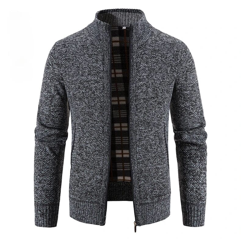 Cardigan Masculino Casual Tricot G3 - Cardigam 001 Sr Aflha Cinza escuro P 