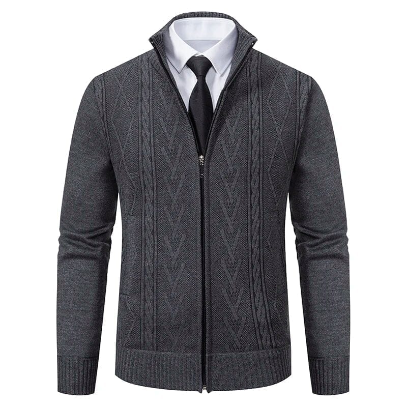 Cardigan Masculino Social G3 - Cardigam 001 Sr Aflha Chumbo P 
