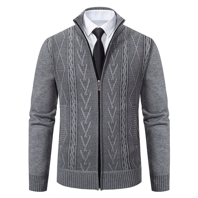 Cardigan Masculino Social G3 - Cardigam 001 Sr Aflha Cinza claro P 