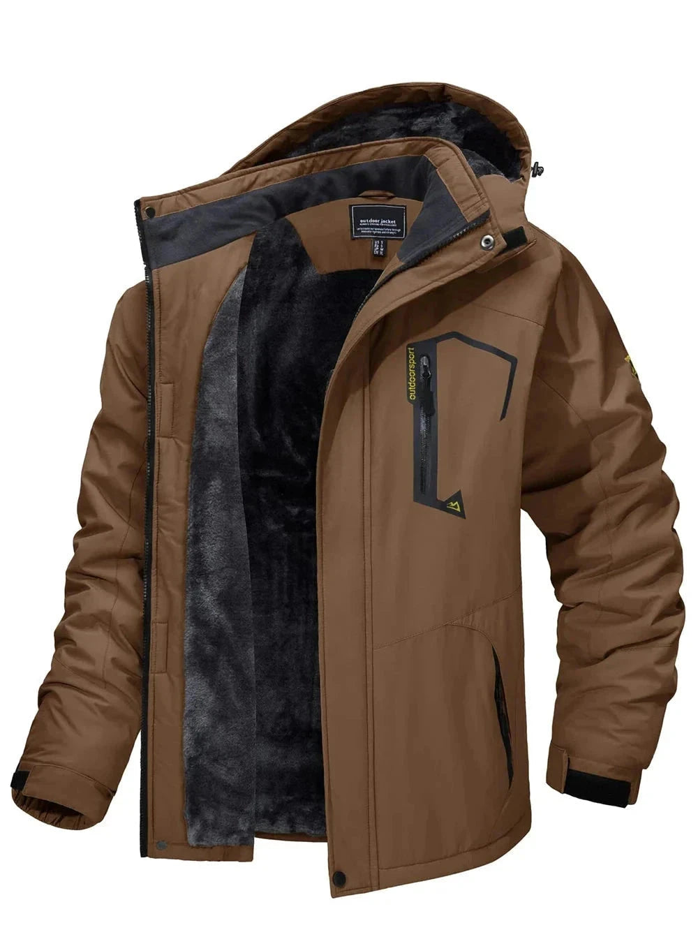 Casaco com Capuz Masculino Frio G10 Jaqueta001 Sr Aflha Marrom P 