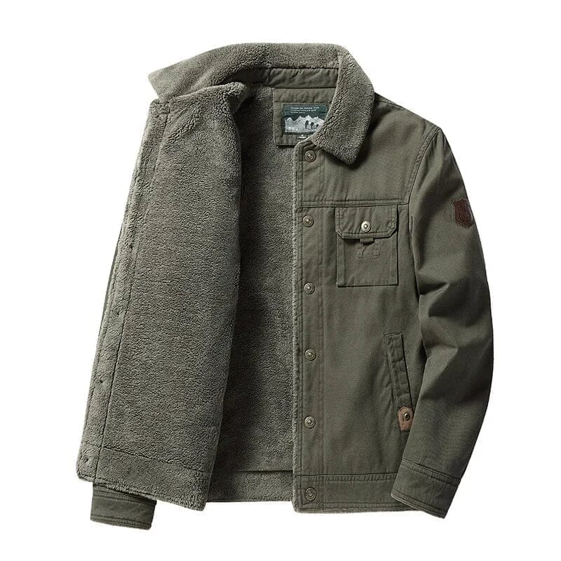 Casaco Masculino Forrado G2 - Casaco 003 Sr Aflha Verde Militar P 45-50 kg 