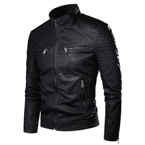 Jaqueta Masculina Couro Italiana ROUPACOURO003 G2 Sr Alpha Preta PP 