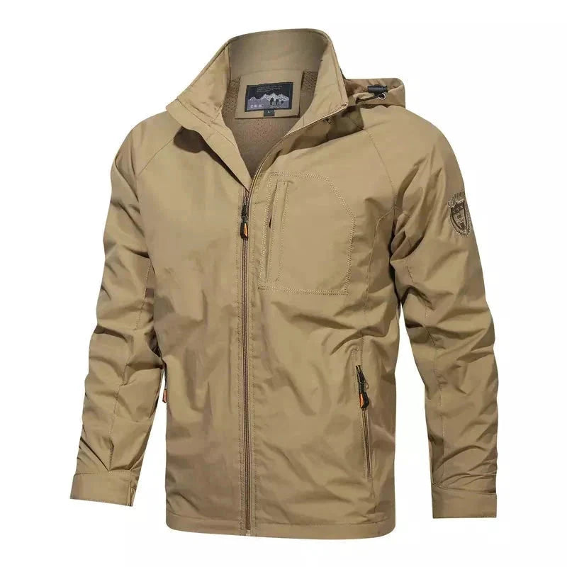 Jaqueta Masculina Impermeável Tática Jaqueta Militar Tática Impermeável Masculina Sr Alpha Bege P 
