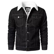 Jaqueta Masculina Jeans Com Lã Jaqueta Jeans Masculina Forrada em Lã Sr Alpha Preto PP 